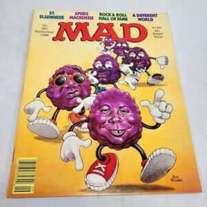 Mad Magazine # 281 September 1988‎ California Raisin Spuds Mackenzie Sam Viviano